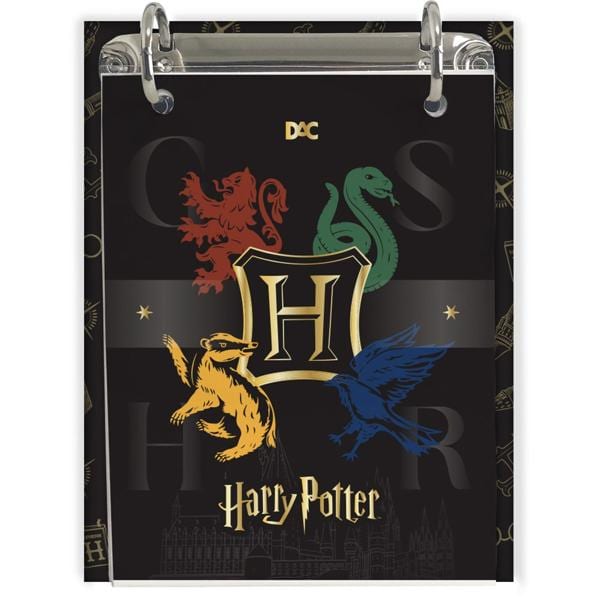 Mini Caderno Argolado, 2 argolas, 80 folhas, vertical, Harry Potter, 4181, DAC - PT 1 UN