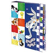 Fichário universitário 4 argolas, 48 folhas, Looney Tunes, 4382, DAC - PT 1 UN