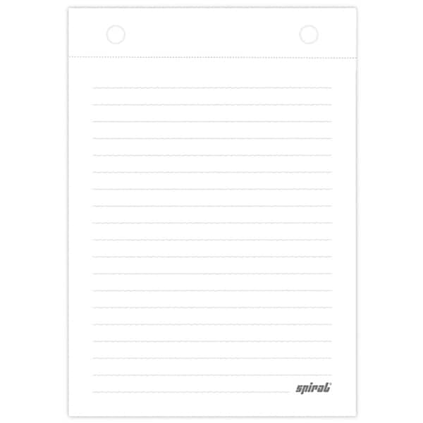 Refil com pauta para mini caderno argolado, 100 folhas, 119mm x 169mm, Spiral - PT 1 UN