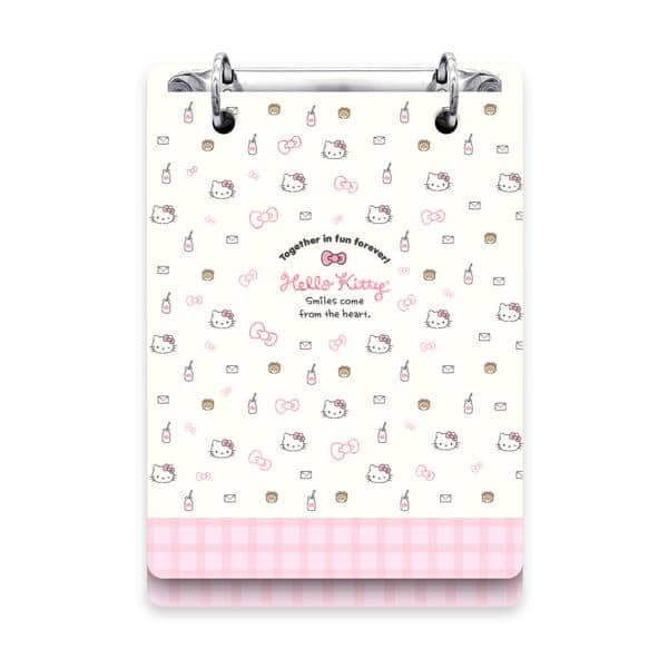 Mini Caderno Argolado Hello Kitty, Capa Dura, 2 argolas, 100 folhas, Vertical, 119 x169mm, Spiral Hki - PT 1 UN