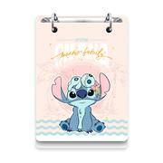 Mini Caderno Argolado Stitch, Capa Dura, 2 argolas, 100 folhas, Vertical, 119 x169mm, Spiral Ds - PT 1 UN