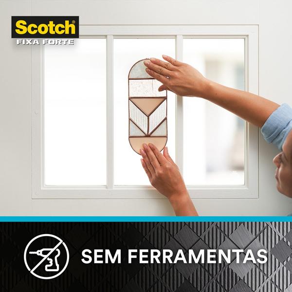 Fita Dupla Face 3M Scotch Fixa Forte Transparente - 19 mm x 2 m - BT 1 UN