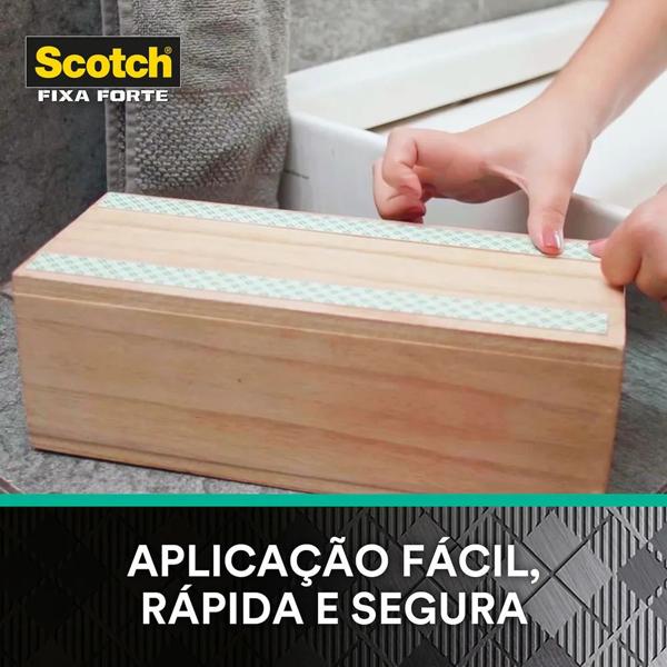 Fita Dupla Face 3M Scotch Fixa Forte Banheiro - 24 mm x 1 m - BT 1 UN