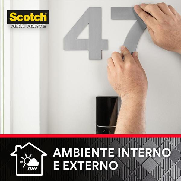 Fita Dupla Face 3M Scotch Fixa Forte Fixação Extrema - 24 mm x 2 m - BT 1 UN