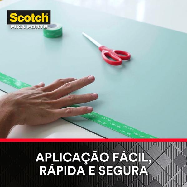 Fita Dupla Face 3M Scotch Fixa Forte Fixação Extrema - 24 mm x 2 m - BT 1 UN