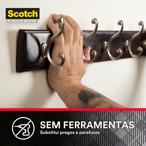 Fita Dupla Face 3M Scotch Fixa Forte Fixação Extrema - 24 mm x 2 m - BT 1 UN