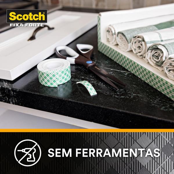 Fita Dupla Face Scotch Fixa Forte Cozinha Scotch - 24mmx1,5m, 3M - BT 1 UN