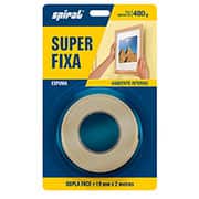 Fita adesiva dupla face espuma Super Fixa 19mmx2m Spiral BT 1 UN