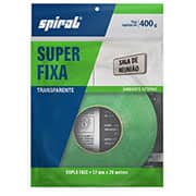 Fita adesiva dupla face transparente, Super Fixa, 12mmx20m, Spiral - PT 1 UN Fita adesiva dupla face transparente, Super Fixa, 12mmx20m, Spiral - PT 1 UN