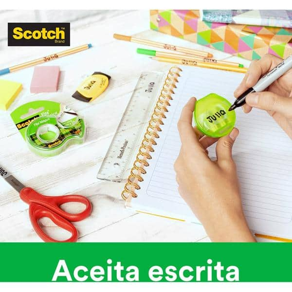 Fita Mágica Scotch com 2 Fitas, Transparente e Suporte, 12mm x 10m, 3M - BT 2 UN