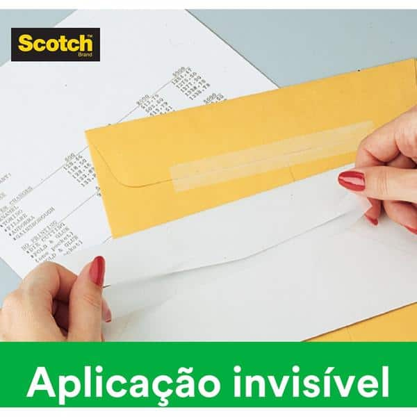 Fita Mágica Scotch com 2 Fitas, Transparente e Suporte, 12mm x 10m, 3M - BT 2 UN