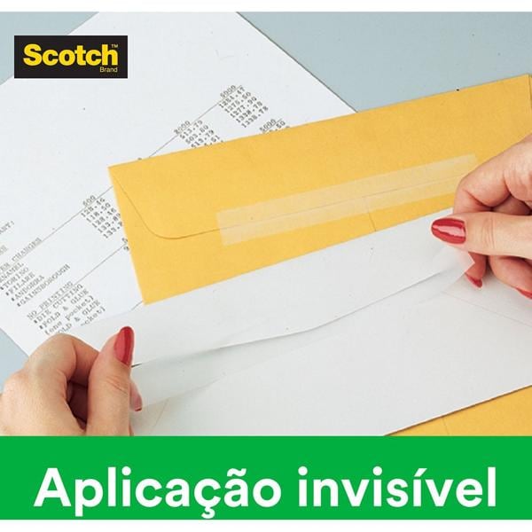 Fita Mágica Scotch Transparente com suporte, 12mm x 10m, 3M - BT 1 UN