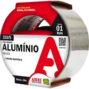 Fita adesiva alumínio, 50mm x 30m, Prata, 233s 2906110118, Adere - RL 1 UN
