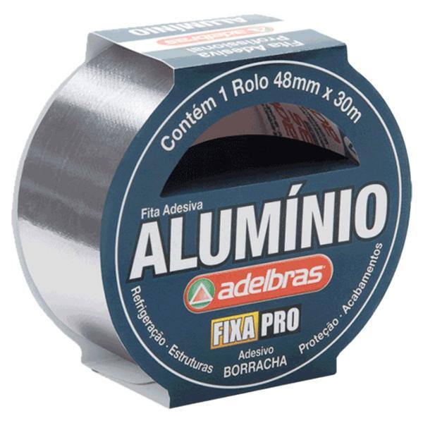 Fita Adesiva para Enfitamento de Dutos de Refrigeração, 48mmx30m, Alumínio, Adelbras - BT 1 UN