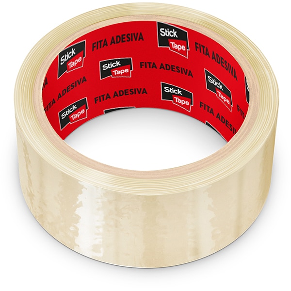 Fita Adesiva PP Transparente Hot melt, 45mm x 40m, Stick Tape - PT 4 UN