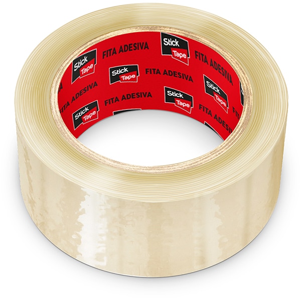 Fita Adesiva PP Transparente Hot melt, 45mm x 100m, Stick Tape - PT 4 UN