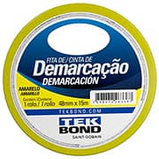 Fita adesiva para demarcação de solo, 48mm x 15m, Amarela, TekBond - RL 1 UN