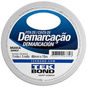 Fita adesiva para demarcação de solo, 48mm x 15m, Branco, TekBond - RL 1 UN