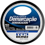 Fita adesiva para demarcação de solo, 48mm x 15m, Preta, TekBond - RL 1 UN