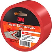 Fita adesiva demarcação solo, 50mm x 30m, Vermelha, HB00453183, 3M - RL 1 UN Fita adesiva demarcação solo, 50mm x 30m, Vermelha, HB00453183, 3M - RL 1 UN