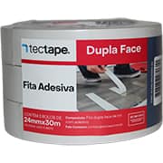 Fita adesiva dupla face pp, 24mm x 30m, transparente, não tecido, Tectape - PT 3 UN Fita adesiva dupla face pp, 24mm x 30m, transparente, não tecido, Tectape - PT 3 UN