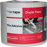 Fita adesiva dupla face pp, 48mm x 30m, transparente, não tecido, Tectape - PT 2 UN Fita adesiva dupla face pp, 48mm x 30m, transparente, não tecido, Tectape - PT 2 UN