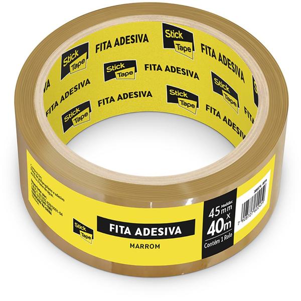 Fita Adesiva Marrom de Empacotamento, 45mm x 40m, Stick Tape - PT 1 UN