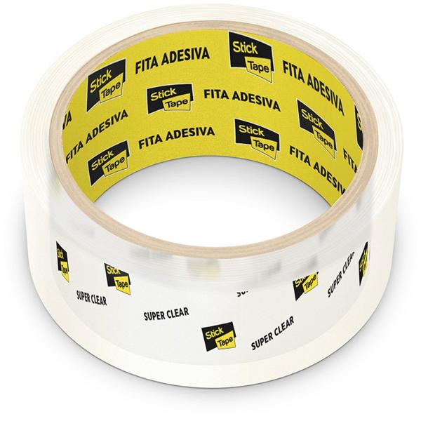 Fita Adesiva Transparente Super Clear de Empacotamento, 45mm x 40m, Stick Tape - PT 1 UN