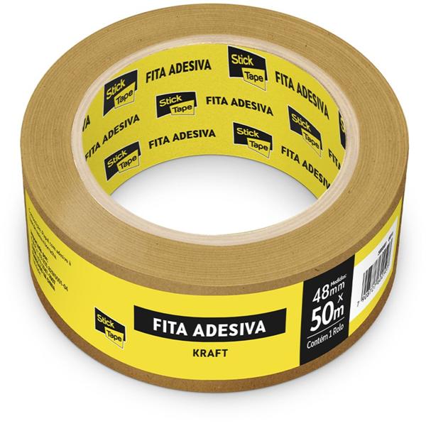 Fita Adesiva Kraft de Empacotamento, 48mm x 50m, Stick Tape PT 1 UN