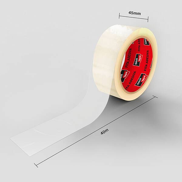 Fita Adesiva PP Transparente Hot melt, 45mm x 45m, Stick Tape - PT 1 UN