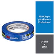 Fita Crepe Profissional 3M ScotchBlue - 24 mm x 50 m - PT 1 UN