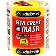 Fita Crepe imobiliária/uso geral, 18mmx50m, Adelbras - PT 6 UN