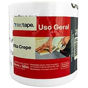 Fita crepe para uso geral, 18mm x 50m, Tectape - PT 6 UN