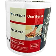 Fita crepe para uso geral, 24mm x 50m, Tectape - PT 5 UN