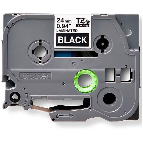 Fita para rotulador Brother, 24mm, Branco e Preto, TZE355, Brother - CX 1 UN