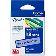 Fita para rotulador Brother, 18mm, Preto e Azul, TZE541, Brother - CX 1 UN