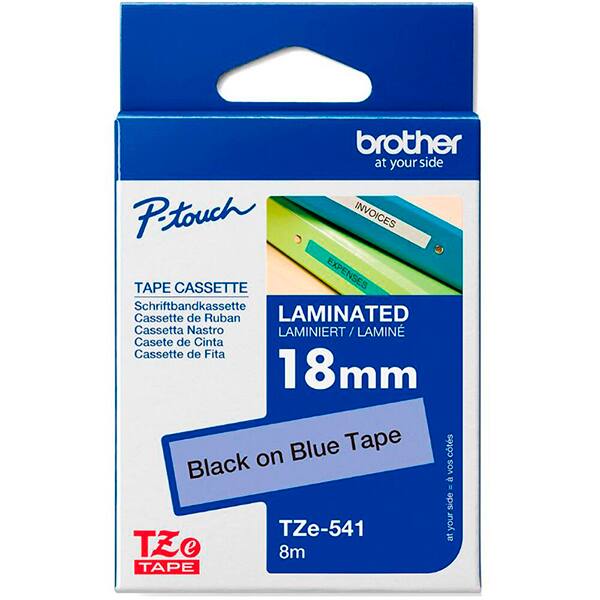 Fita p/rotulador Brother 18mm preto/azul TZE541 Brother CX 1 UN