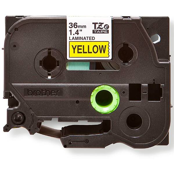 Fita para rotulador Brother TZE, 36mm x 8m, Amarela, Escrita preta, TZE661, Brother - CX 1 UN Fita para rotulador Brother TZE, 36mm x 8m, Amarela, Escrita preta, TZE661, Brother - CX 1 UN