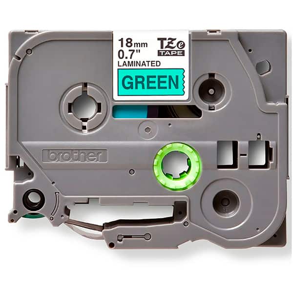 Fita para rotulador Brother 18mm, Preto com fundo Verde, TZE741, Brother - CX 1 UN Fita para rotulador Brother 18mm, Preto com fundo Verde, TZE741, Brother - CX 1 UN