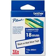 Fita para Rotulador Brother 18mm Super Cola, Preta e Prata, TZESM941, Brother - BT 1 UN