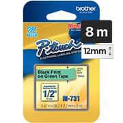 Fita para rotulador Brother, 12mm x 8m, Verde , Escrita preta, M731, Brother - BT 1 UN