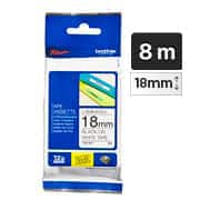 Fita para rotulador Brother TZE, 18mm x 8m, Branca, Escrita preta plástica laminada, TZe-241, Brother - BT 1 UN