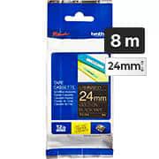 Fita para rotulador Brother TZE, 24mm x 8m, Preto, Escrita dourada, TZe354, Brother - BT 1 UN Fita para rotulador Brother TZE, 24mm x 8m, Preto, Escrita dourada, TZe354, Brother - BT 1 UN