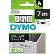 Fita para rotulador eletrônico LM DYMO plástica, Branca, escrita preta, 45013, Dymo BT 1 UN Fita para rotulador eletrônico LM DYMO plástica, Branca, escrita preta, 45013, Dymo BT 1 UN