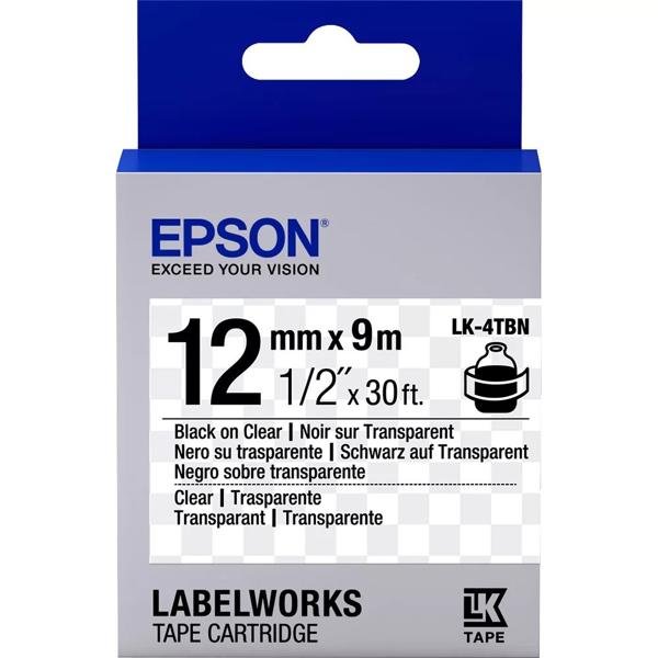 Fita para rotulador Epson LK-4TBN transparente escrita preta Epson BT 1 UN