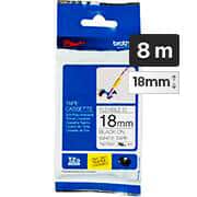 Fita para rotulador Brother TZe, 18mm x 8m, branca escrita preta plástica laminada flexível, TZeFX241, Brother - BT 1 UN Fita para rotulador Brother TZe, 18mm x 8m, branca escrita preta plástica laminada flexível, TZeFX241, Brother - BT 1 UN