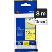 Fita para rotulador Brother, Tze, 12mm x 8m, Amarelo, Escrita preta plástica laminada, TZe-S631, Brother - BT 1 UN Fita para rotulador Brother, Tze, 12mm x 8m, Amarelo, Escrita preta plástica laminada, TZe-S631, Brother - BT 1 UN