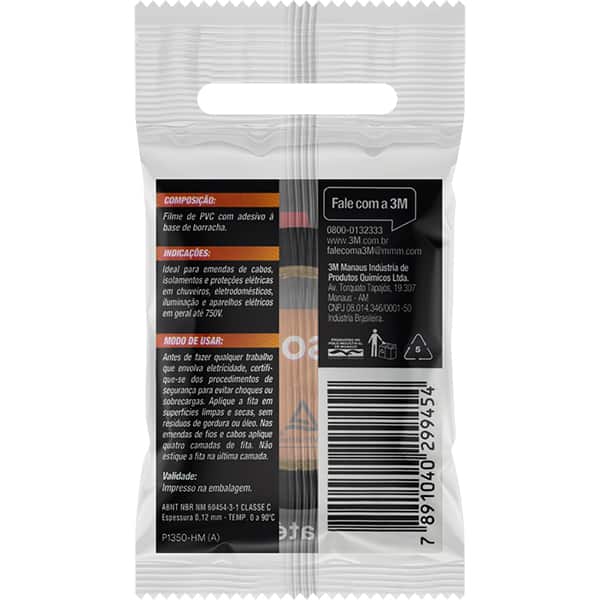 Fita Isolante 3M - 18 mm x 10 m - PT 1 UN