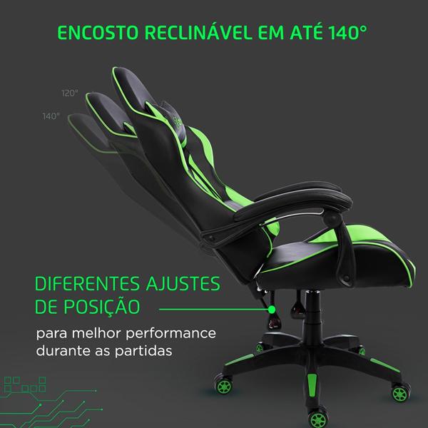 Cadeira Gamer X-Zone Premium preto e verde CGR-01 X-zone CX 1 UN