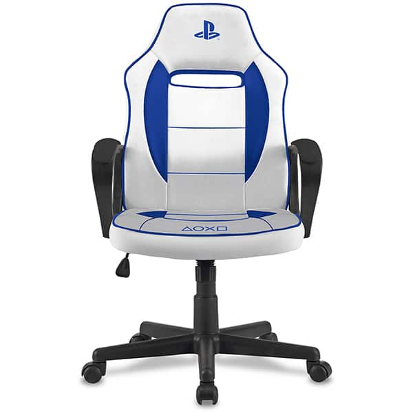 Cadeira Gamer Playstation, com Encosto Inclinável e Ajuste de altura, Branco e Azul, PAF, XL-3319, Playstation - CX 1 UN